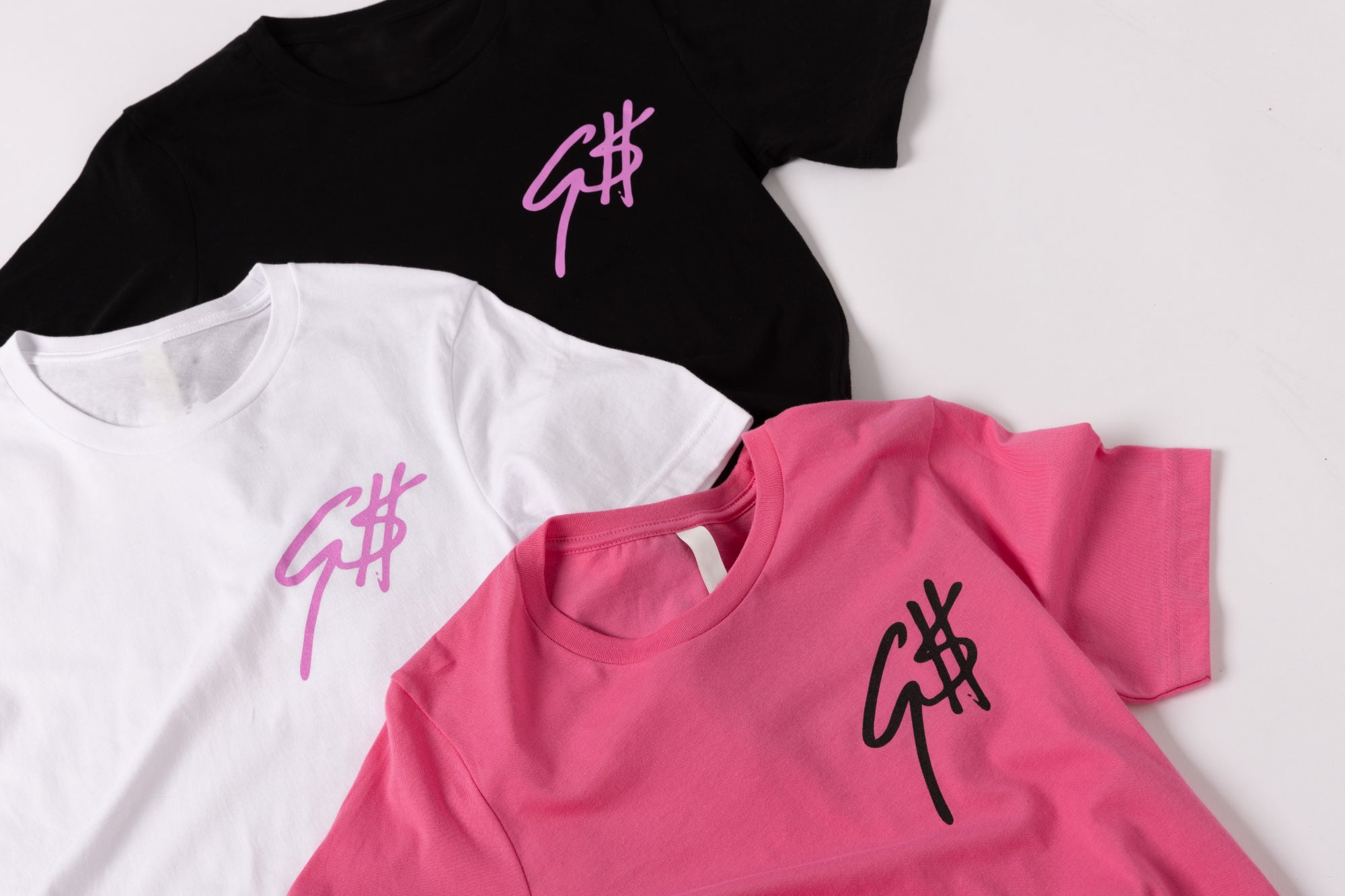 Pink Tee Small G$ Logo