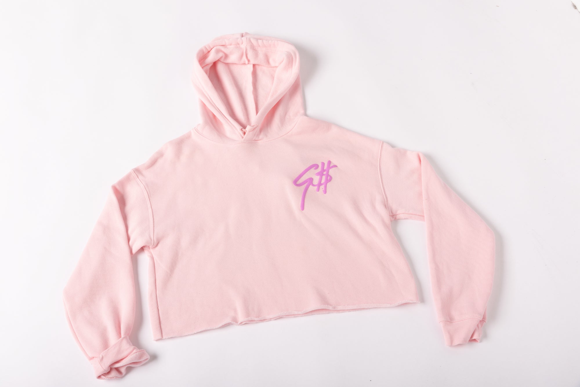 Pink Crop Hoodie
