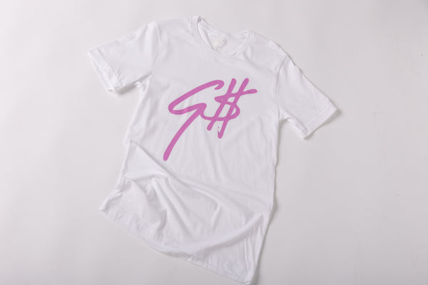 White Tee Big G$ Logo