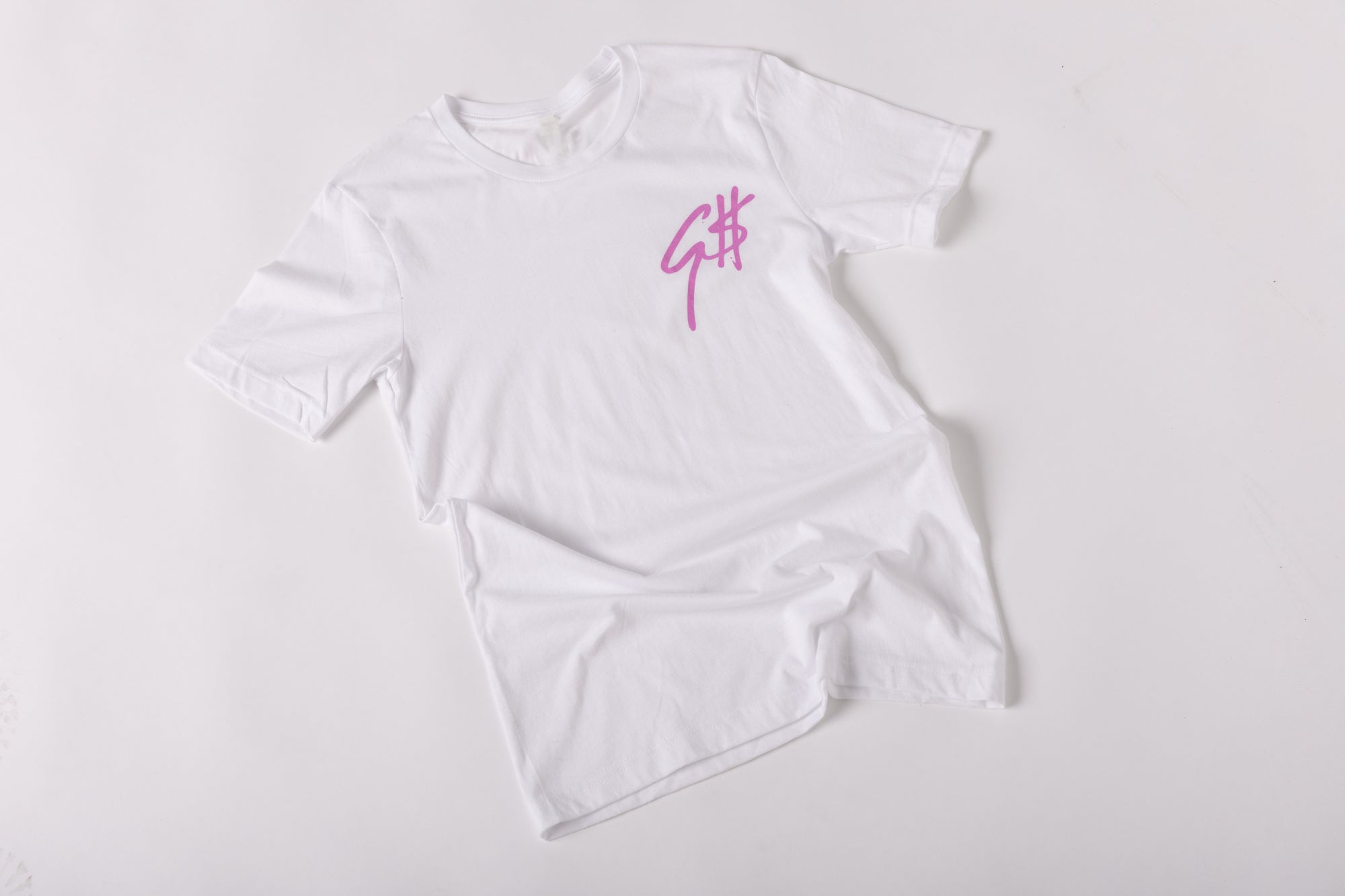 White Tee Small G$ Logo